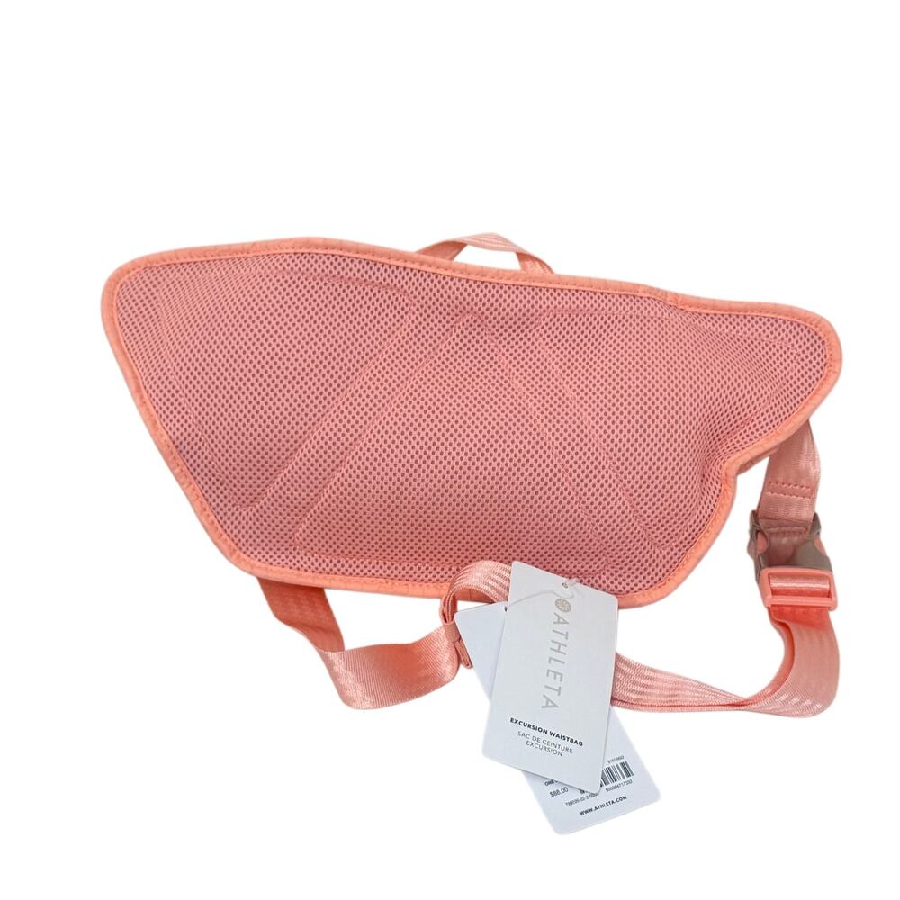 Athleta Blush Pink Belt Bag Travel Waist Pack Adjustable Crossbody New With Tags - Picture 3 of 5
